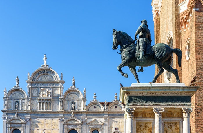 Santi Giovanni e Paolo og rytterstatuen af Bartolomeo Colleoni, Venedig