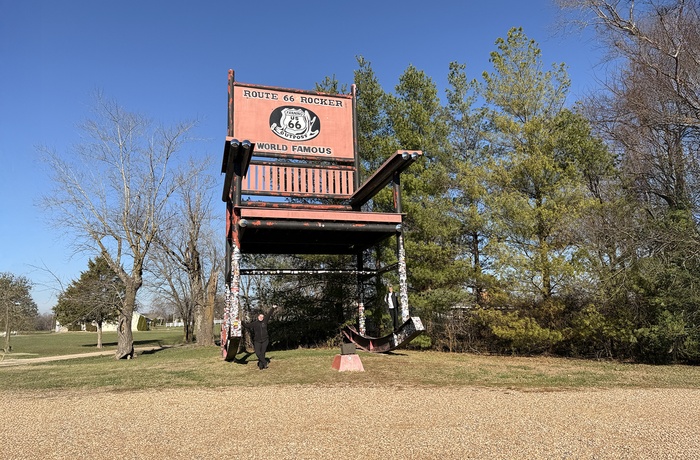 Verdens næststørste gyngestol på Route 66 i Missouri - USA