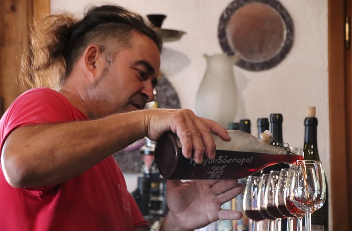 Tid til vinsmagning på vingården Kourtis Winery - Grækenland