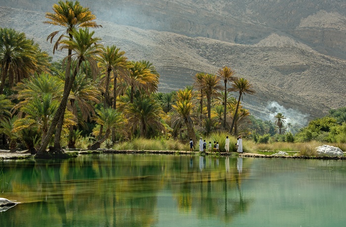 Naturlig pool i Wadi Bani Khalid kløften - Oman