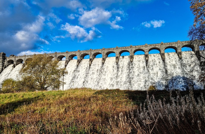 Wales - flot overløb på Lake Vyrnwy Dam