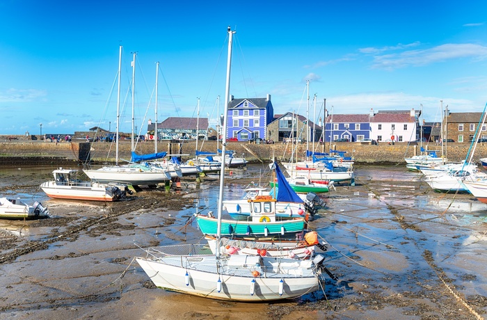Wales - havnen i Aberaron ved ebbe