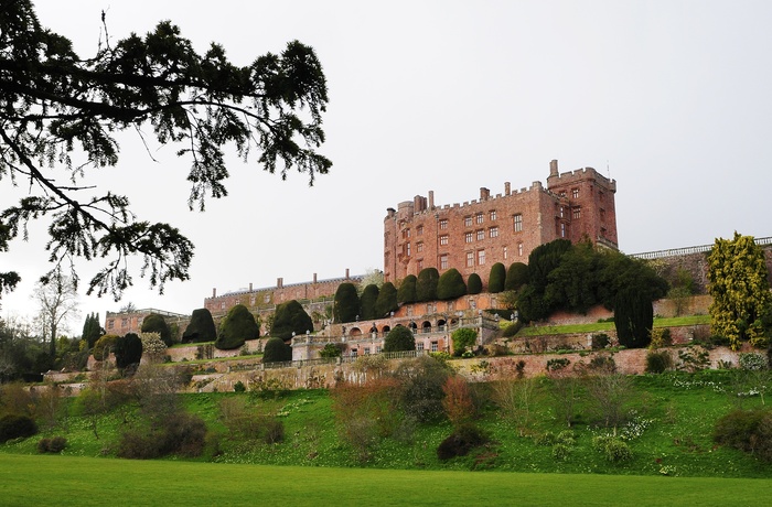 Wales - slottet Powis Castle i Welshpool