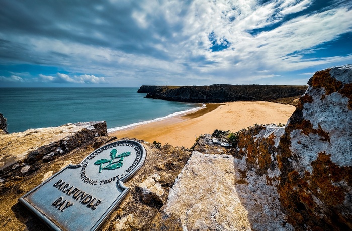 Wales - udsyn over Barafundle Beach