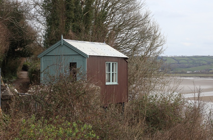 Wales, Laugharne - det lille hus hvor Dylan Thomas søgte fred og ro til at skrive med udsigt til River Taf