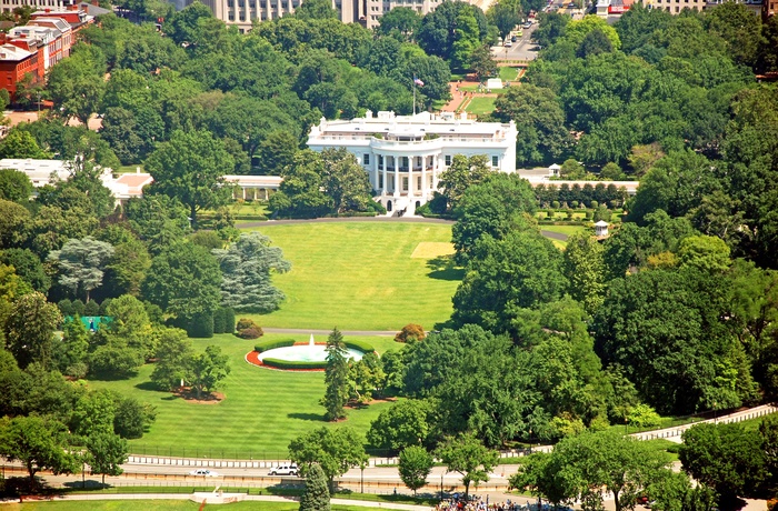 Det Hvide Hus set fra en drone, Washington D.C