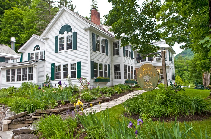 West Mountain Inn - huset om sommeren, Vermont i USA