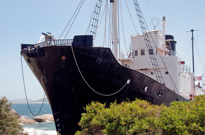 Gammel hvalfangerbåd der er blevet til museum i Albany, Western Australia