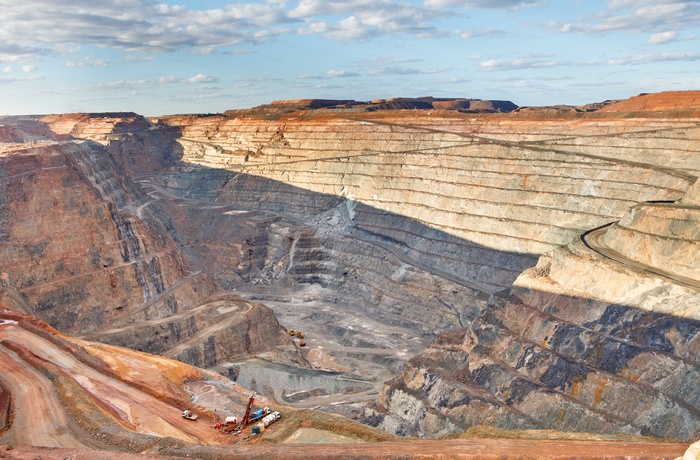 Open cut guldminen i Kalgoorlie, Western Australia
