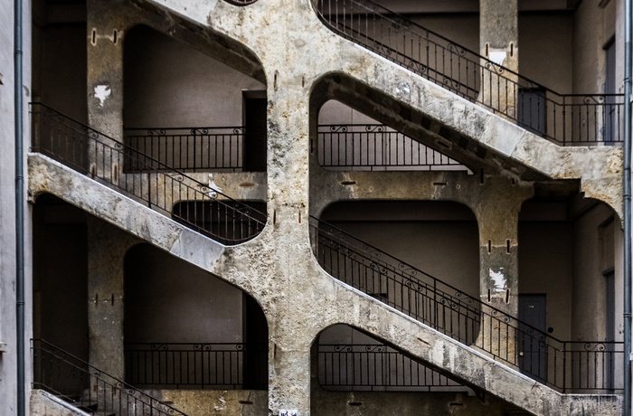 Traboule Cour des Voraces i La Croix Rousse i Lyon, Frankrig