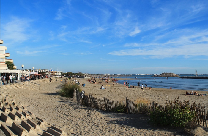 Stranden i Le Grande_Motte nær Montpellier, Frankrig