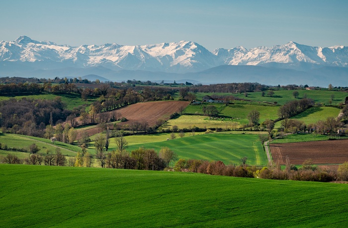 Nogaro i det sydvestlige Frankrig - Fra Gers regionen kan man se Pyrenæerne i det fjerne