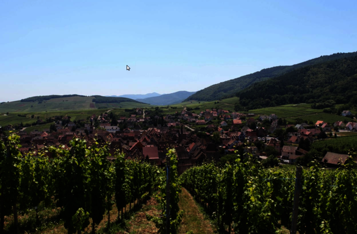 Udsigt over Husseren-les-châteaux Udsigt over Husseren-les-chateâu