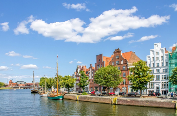 Hansestaden Lübeck i Nordtyskland