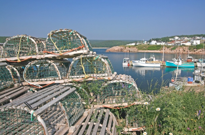 Cape Breton Island - lille fiskerleje på en lille ø i Nova Scotia