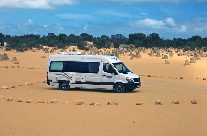 Mauri Motorhome i Pinnacles, Western Australia - Australien