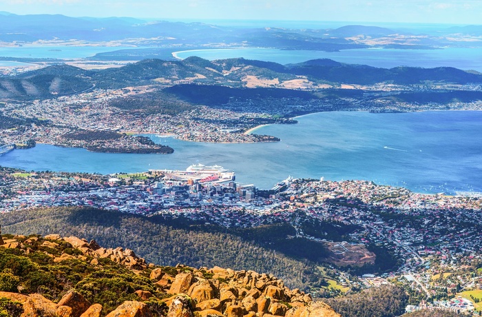 Udsigtspunkt over Hobart fra Mount Wellington