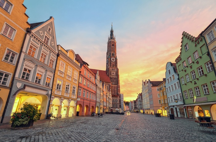 Aftensstemning i Münchens bymidte
