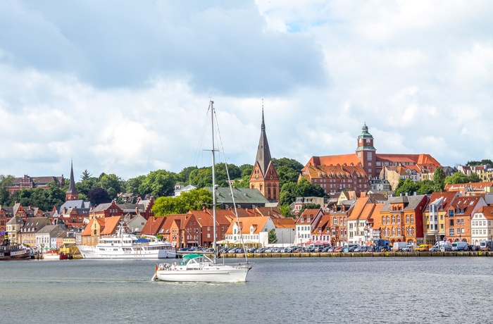 Sejlbåd i Flensborg havn, Tyskland