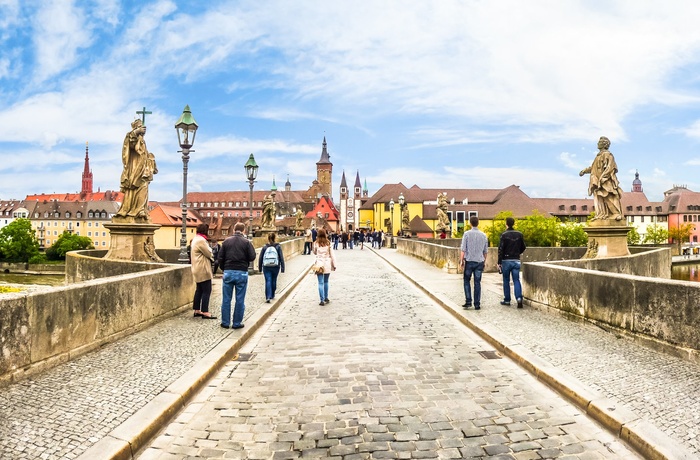 Bro til byen Wurzburg, Tyskland