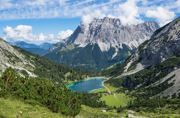 Bjerget Mt. Zugspitze i Sydtyskland