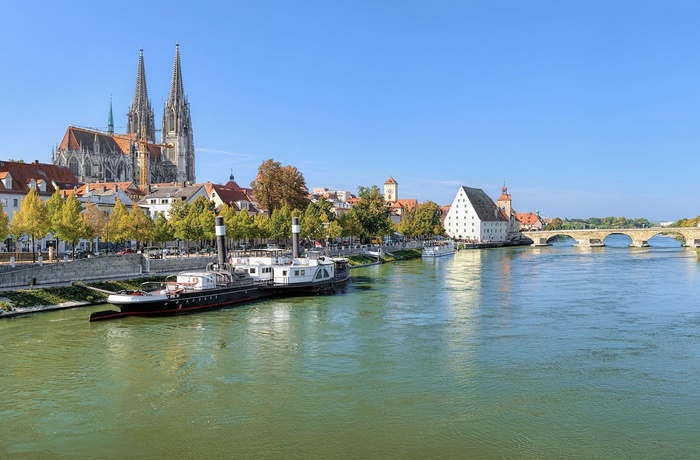 Floden Donau i Regensburg, Sydtyskland