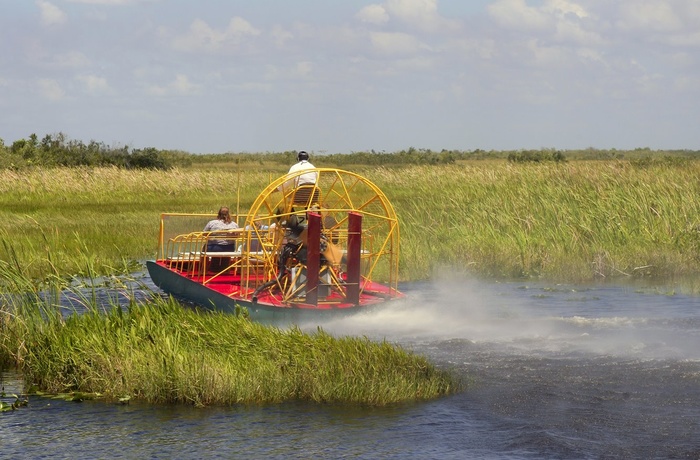 Med airboat i Everglades Nationalpark i Florida