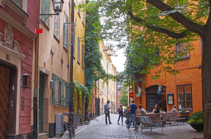 Stemning i Gamla Stan i Stockholm, Sverige