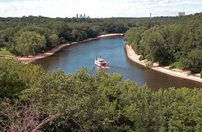 Hjuldamper på Mississippi-floden, USA