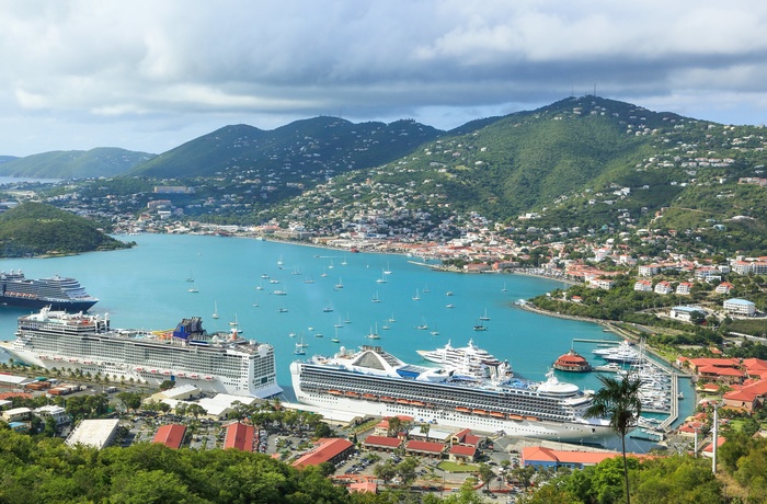 Udsigt til Charlotte Amalie på St Thomas, Dansk Vestindien