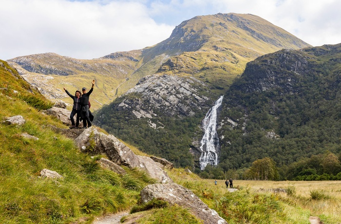 Steall Waterfall, Glen Nevis nær Fort William i Skotland