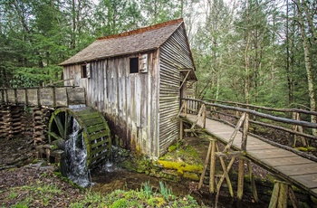 Smoky Mountains Nationalpark - vandmølle, Østlige USA