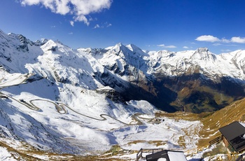 Den alpine pasvej Großglockner-Hochalpenstraße gennem bjergene i Østrig