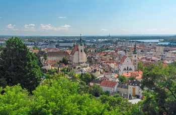 Udsigt ud over Krems an der Donau i Østrig