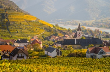 Byen Spritz i Wachau dalen, Østrig