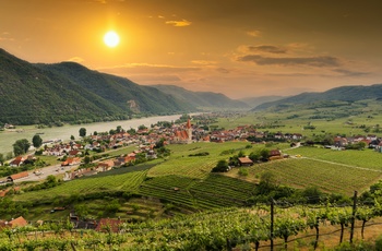 Wachau dalen og Donau floden i Østrig