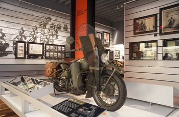 Harley-Davidson Museum i Milwaukee - militærmodel fra 1942 - Foto: Harley-Davidson Museum