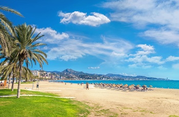 Malagueta strand, Malaga, Costa del Sol, Spanien