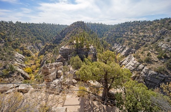 Udsigt over Walnut Canyon i Arizona, USA