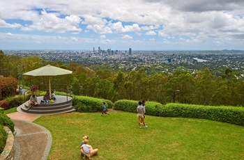 Udsigt fra Mount Coot-tha Lookout, Brisbane i Queensland