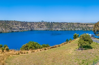 Kratersøen Blue Lake ved Mount Gambier i South Australia