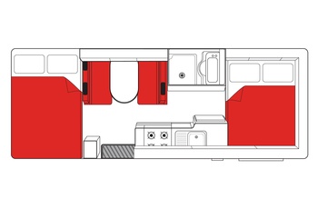 Mighty Big Six Floor Plan Day - motorhome i Australien