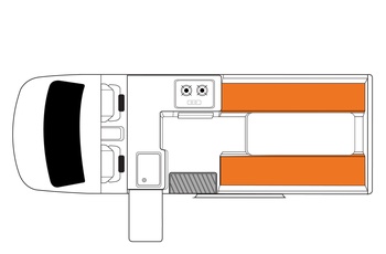 Britz HiTop Floor Plan Dag - Australien og New Zealand