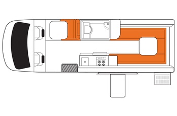 Britz Venturer Floor Plan Dag - Australien og New Zealand