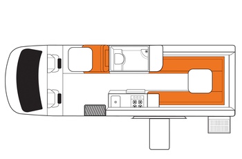 Britz VenturerPlus Floor Plan Dag - Australien og New Zealand