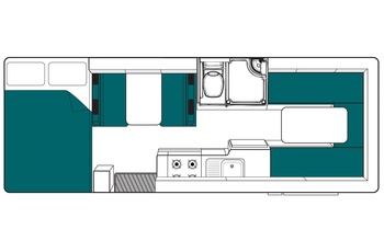 Maui Beach Floor Plan motorhome dag - Australien og New Zealand