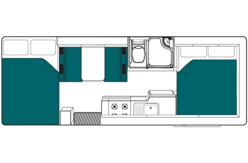 Maui Beach Floor Plan motorhome nat - Australien og New Zealand