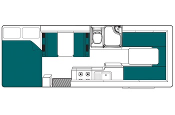 Maui River Floor Plan motorhome dag - Australien og New Zealand