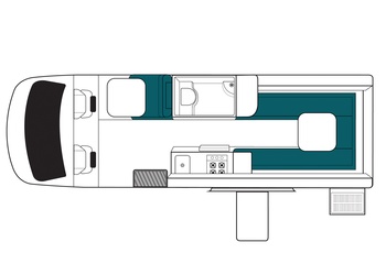 Maui Ultima Floor Plan motorhome dag - Australien og New Zealand