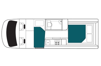 Maui Beach UltimaPlus Floor Plan motorhome nat - Australien og New Zealand